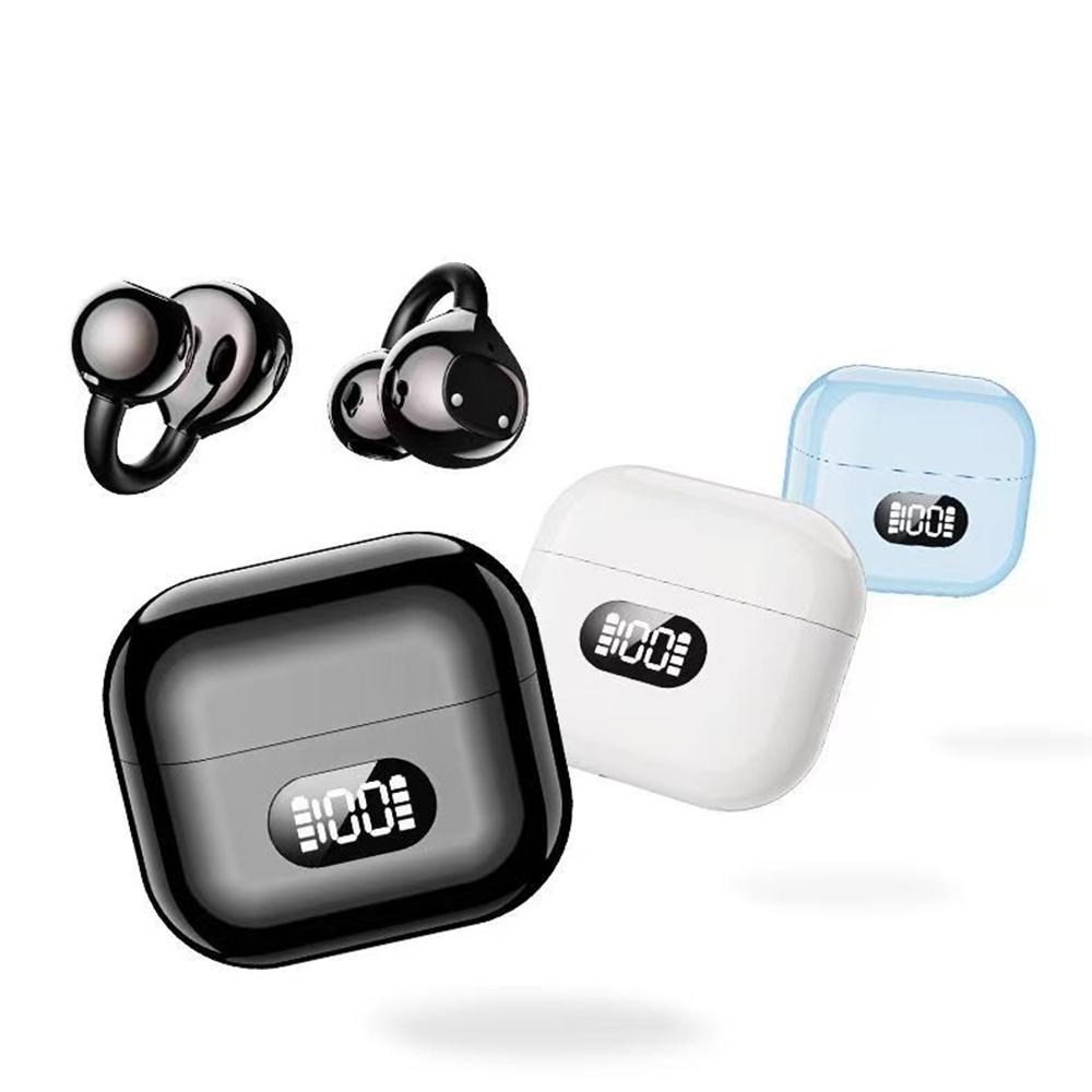 Wireless Earphones Stereo Clear Calls BT 5.4 OWS Headphones with LED Display Comfort Fit Clear Calls Open Ear Earbuds New