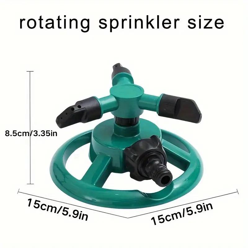 1pc, 360° 3-Arm Rotating Garden Sprinkler System for Efficient Lawnand Garden Watering (Green)