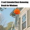 Edelstahl Reinigungsbürsten-Set Verstellbare Stangen zum Staubwischen von Ventilatoren Spinnweben Wänden und Fußleisten Mikrofaser-Pad