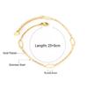 Gold Paperclip Chain Ankle Bracelet Jewelry For Beach Vacation And Summer Holiday