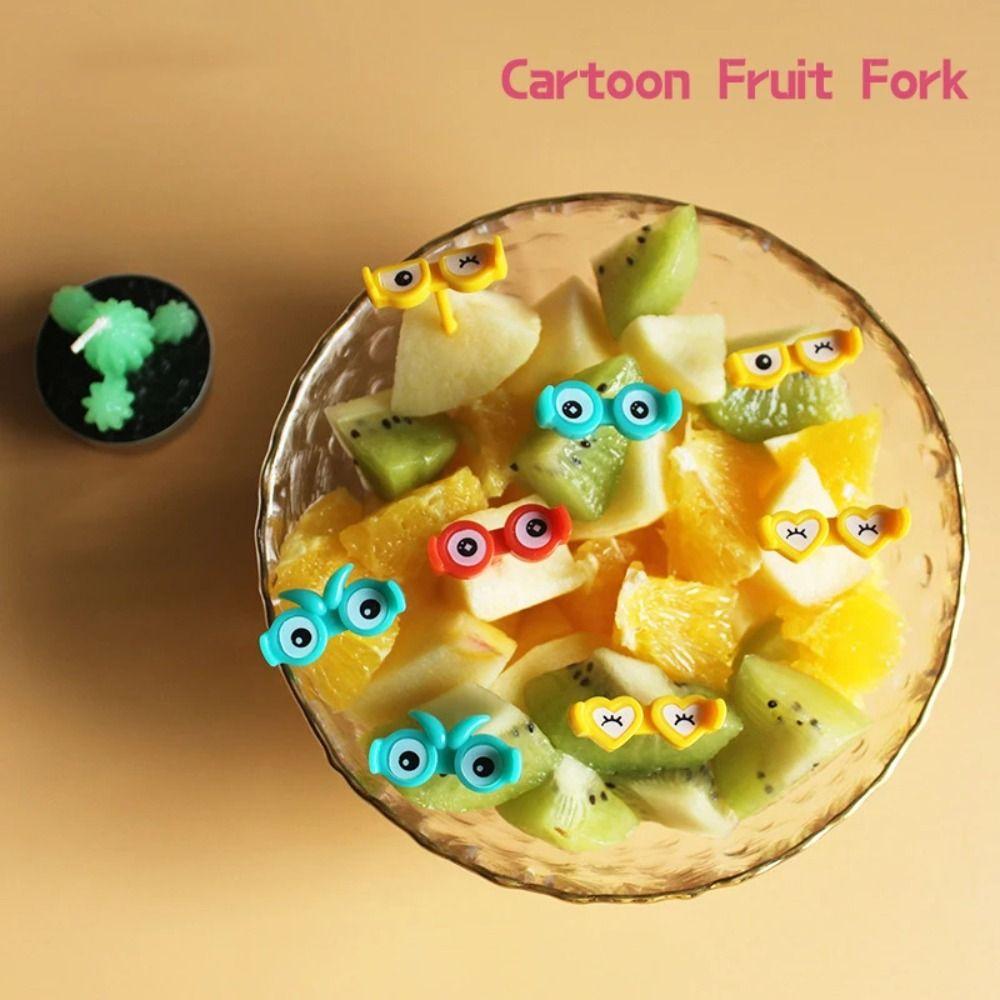 

8шт пластиковые детские палочки для еды многоразовые мини-зубочистки креативные детские вилки для фруктов