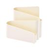 Creative Student Desk Organizer: Multi-functional Cream Pen Holder with Slanted Inserts.
