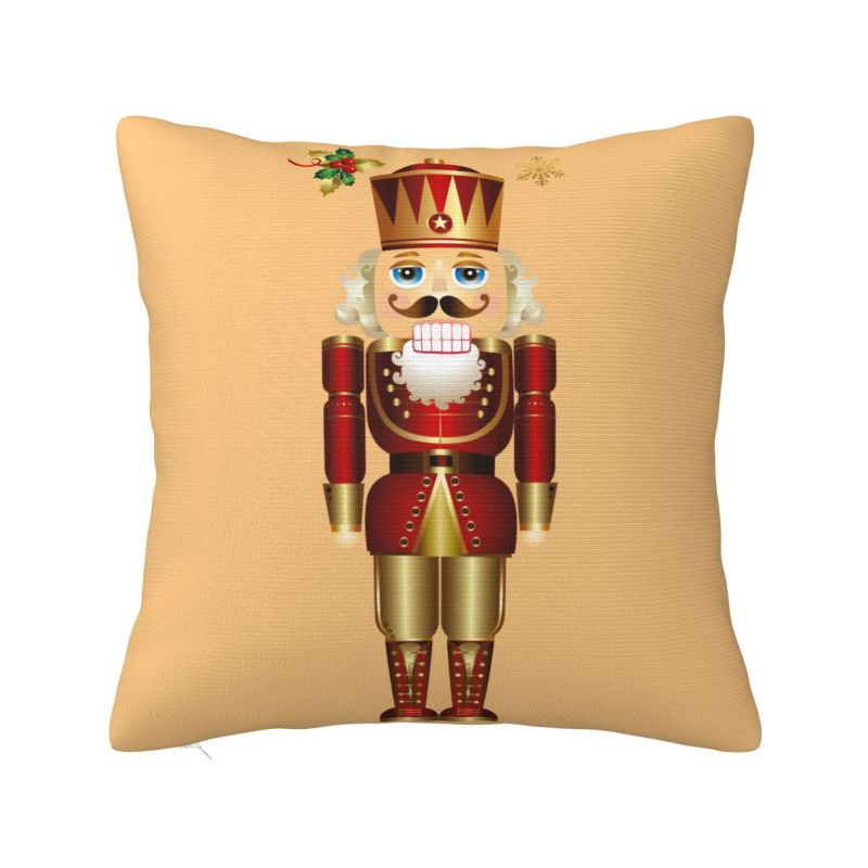 Nutcracker Soldier King Pillow Covers Decorative Cartoon Christmas Nutcrackers Nordic Cushion Cover Car Pillowcase