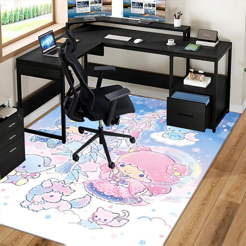 Anime Cartoon Design Chair Mat - Festival Gift for Office, Home Decor, Living Room, Bedroom, Game Room & Dormitory Carpet (Seasonal Universal).E053