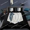 3D-gedrucktes Attack on Titan Bettwäscheset Jungen Mädchen Twin Queen Size Bettbezug Kissenbezug Bett Kinder Erwachsene Heimtextilien