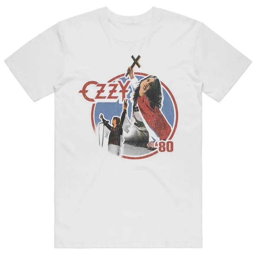 Ozzy Osbourne Blizzard Of Ozz 80 White Shirt S-XXL Tshirt Official Band T-Shirt