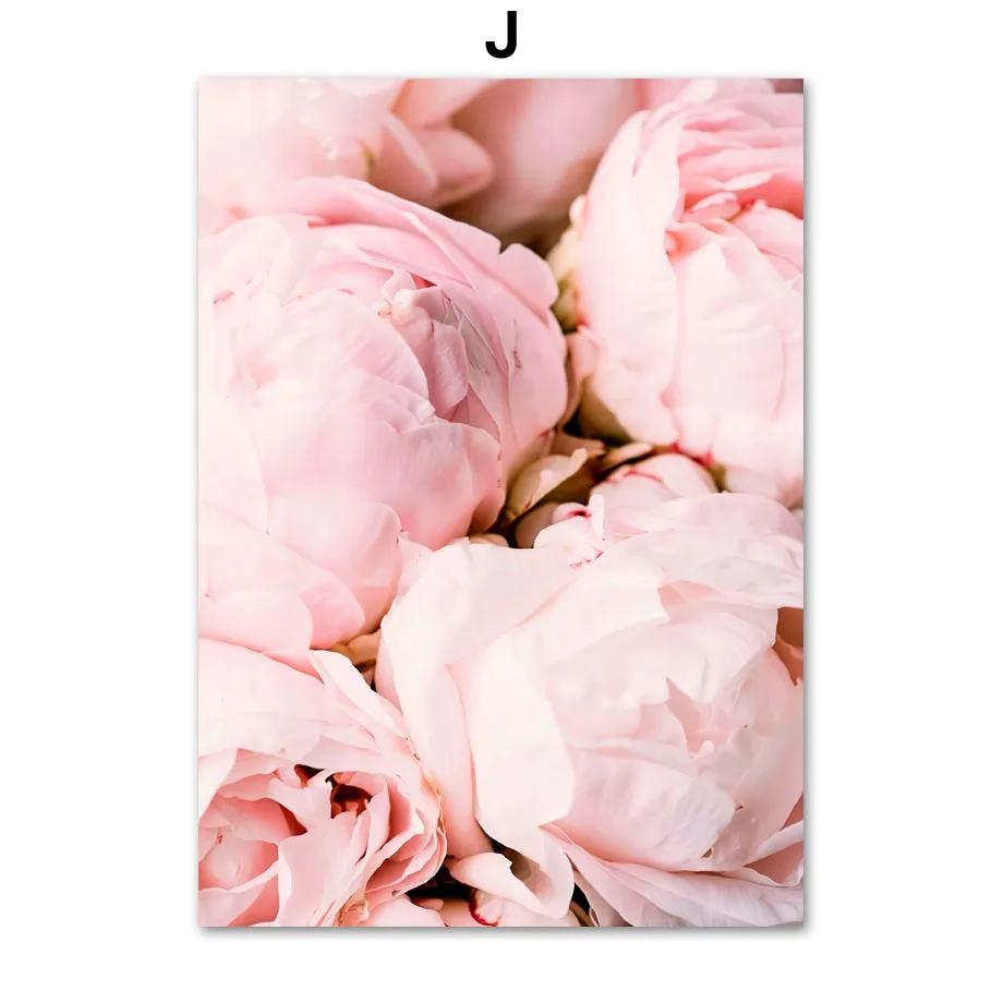 

Розовый вишневый цвет, пион, цветок орхидеи, скандинавские постеры, настенное искусство, холст, живопись и принты, настенные картины для спальни, домашний декор 21x30cm No Framed