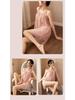 Camisón de encaje de tirantes de verano para mujer - Lencería y pijamas sexys con atadura