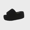 8CM Thick-Sole Fur Slippers for Women's Outdoor Wear—2024 New Autumn/Winter Warm Cotton Slippers