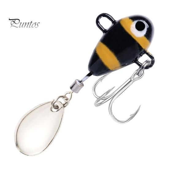 6Pcs 10G/5CM VIB Fishing Lure with Treble Hook Spinning Sequin Long Casting Metal Hard Artificial Spinner Bait Saltwater Freshwater Bass Walleye