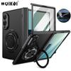 Dėklas Samsung Galaxy Z Fold 8 8 Ultra su integruotu ekrano apsauginiu stiklu, besisukančiais magnetiniais stovais, apsauga vyriui, viso korpuso danga