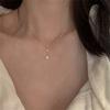 Vintage Shining Zircon Water Drop Pendant Necklace For Women Minimalist Waterdrop Clavicle Chain Choker Wedding Party Jewelry