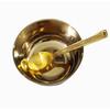 Akriti Brass Peetal Heavy Meena Color Katori with Spoon Dessert Bowl for Sweets, Dinner Embossed