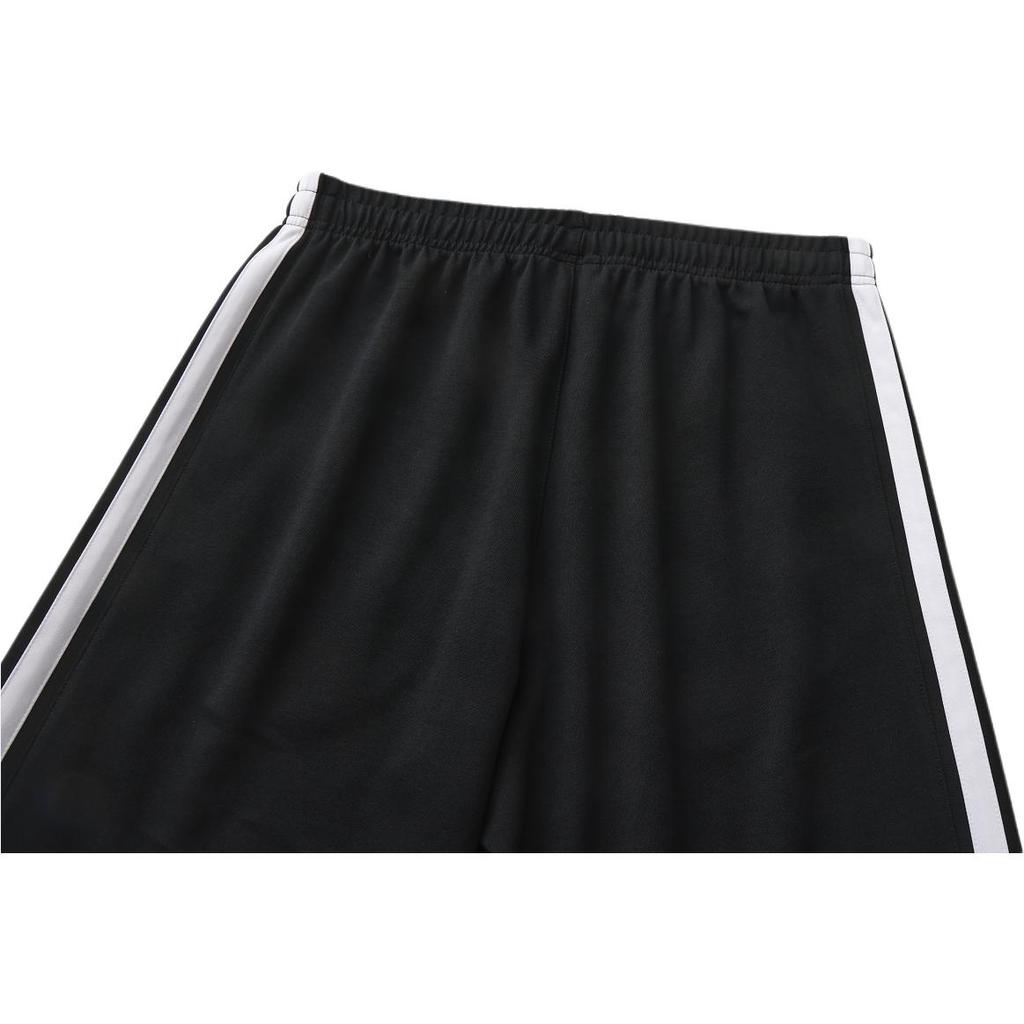 Adidas Taekwondo Series Logo Side Stripe Elastic Retro Three Stripes Straight Leg Long Pants Knitted Sports Pants Unisex Bottoms TR411TK-BW