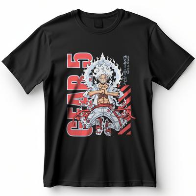 Nika Luffy Gear5 Letni T-shirt ONE PIECE Męski Damski Harajuku Vintage Krótki Rękaw Oversize Casual Fitness Wygodny Top Y2k