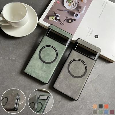 Luxury Business Magsafe Soft Leather Case for Google Pixel 9 7 8 Pro 6 XL 8A 7A 6A Magnetic Wireless Charging Skin Feel Shockproof Protect Cover