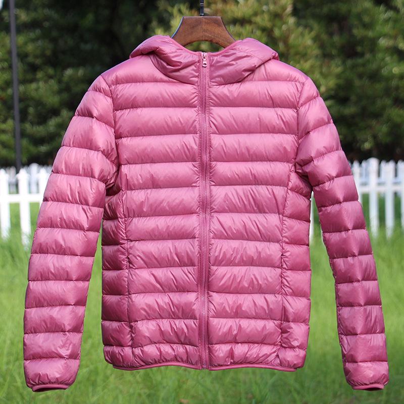 2023 Winter Lightweight Down Jacket for Plus Size Middle-Aged & Elderly, Short Hooded Style, Fits Up to 200 Jin