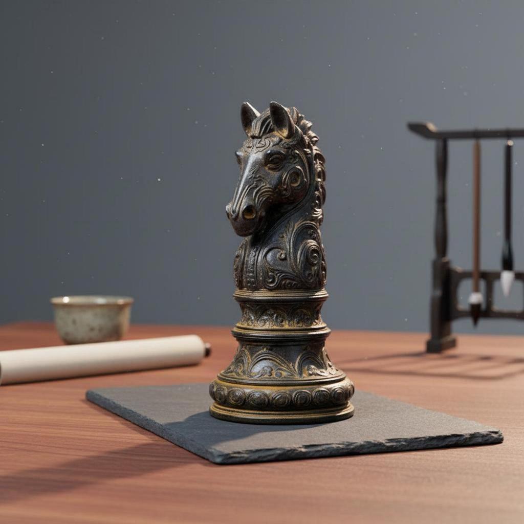 Horse Head Figurine Creative Design Chinese Sculpture Good Fortune