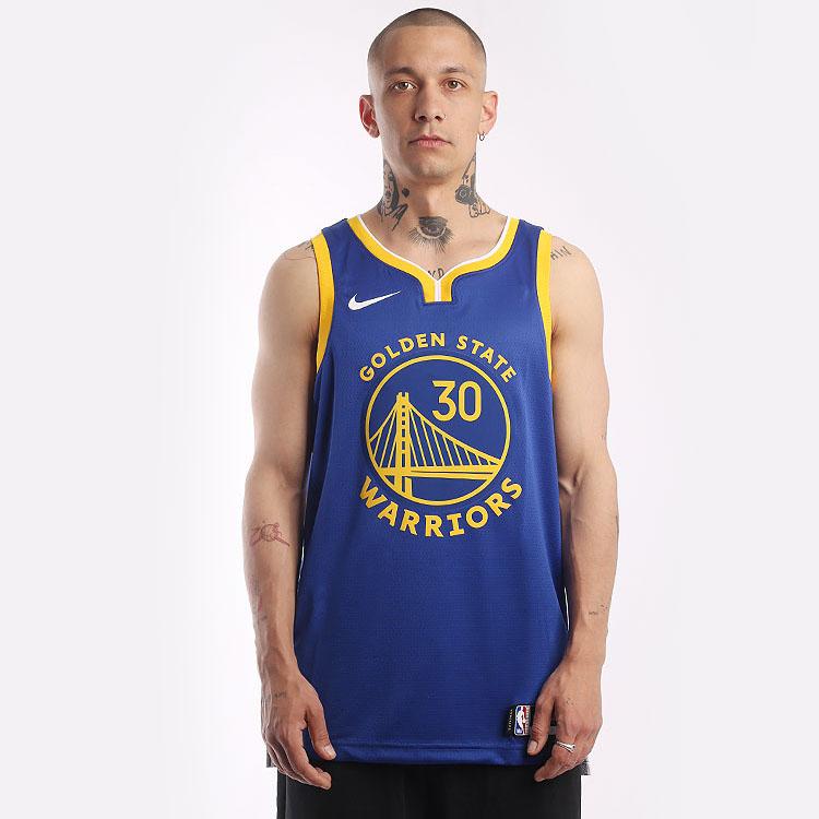 Nike NBA Golden State Warriors Stephen Curry Icon Edition Dri-FIT Jersey Blue/White/Yellow Unisex Streetwear DN2005-401