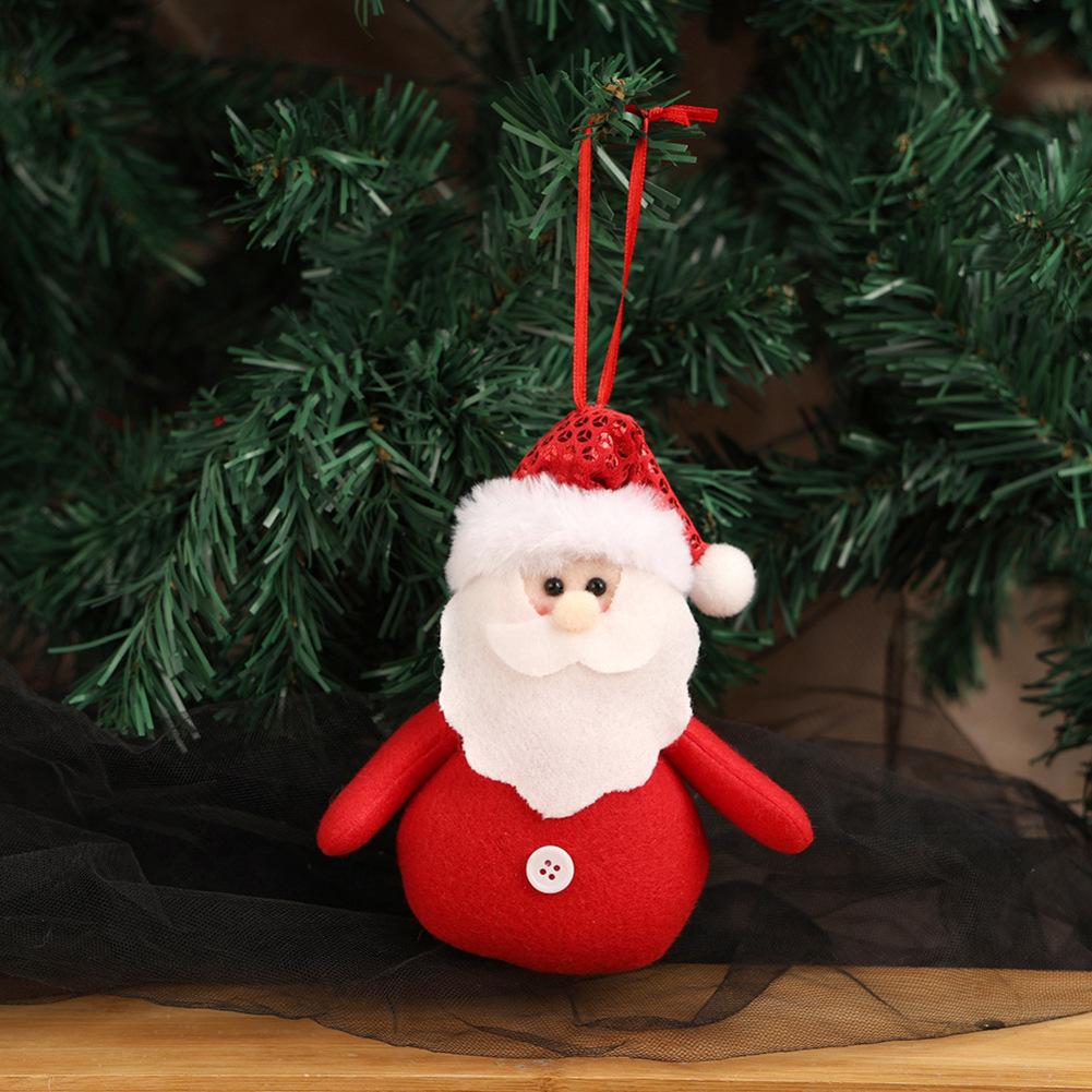 4Pcs Christmas Ginger Man Ornaments Snowman Santa Elk Figurine Hanging Ornaments For Xmas Tree Christmas Decorations