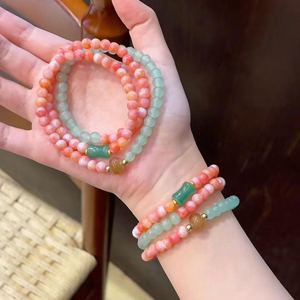 New High-End Multi-Layered Chinese Beaded Bracelet for Women - National Style Exquisite Hand String