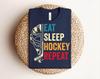 Vintage Hockey T-Shirt: Eat Sleep Hockey Repeat Fan Tee