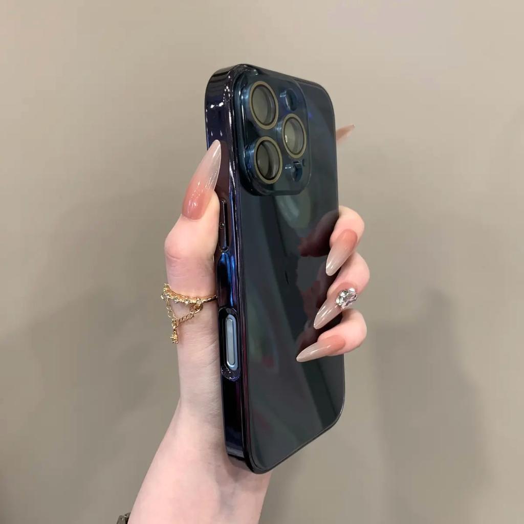 Light Luxury Tempered Glass IPhone 17 Promax Phone Case Apple 15 New 14 All Include Lens Film Protective Case