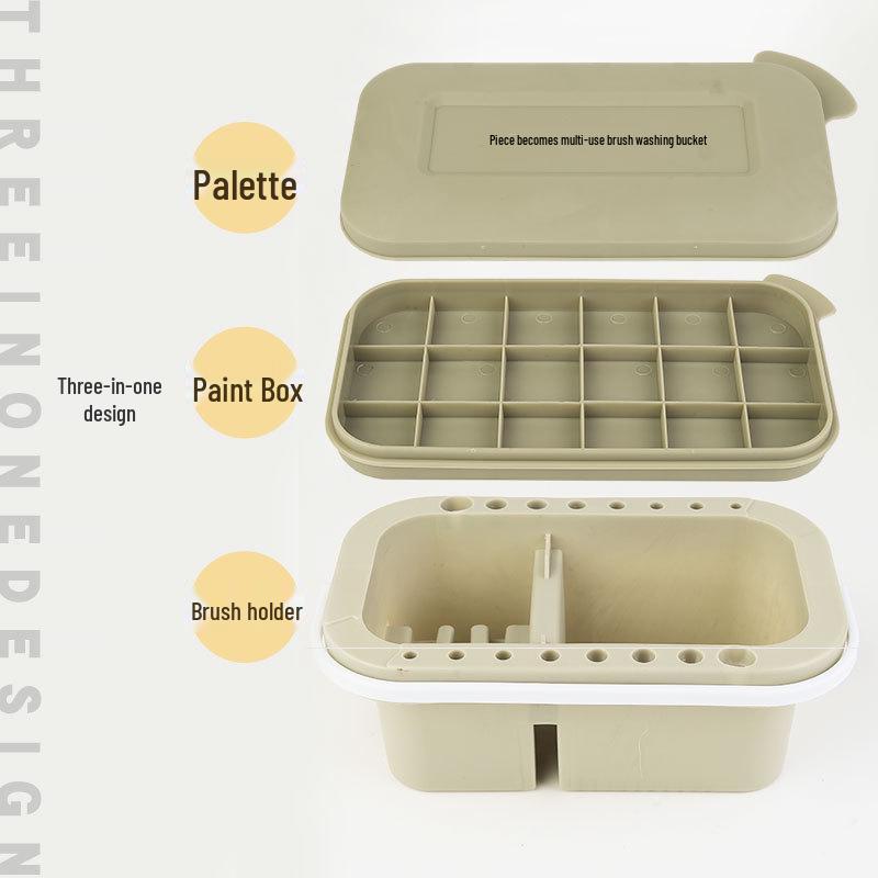 Multifunctional Paint Bucket and Palette Set for Art Students