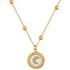 Shell Moon Temperament Personality Minimalist Wind Stove Real Gold Female Collarbone Necklace