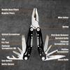 14 in 1 Multitool, Multitool Pliers Multi Tool for Men, Stainless Steel Multi Tool Pocket, Pliers, Bottle Opener, Screwdriver with Nylon Sheath -