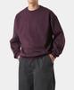 Lambeulla Double Cotton Oversized Sweatshirt [Purple] Brushed Line Option