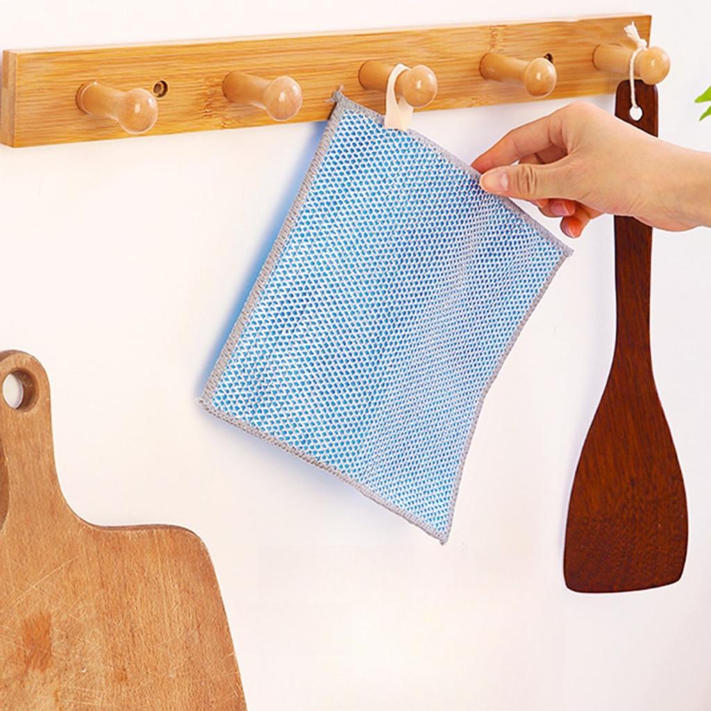 Double Sided, Silver Wire Cloth, Cleaning Cloth, Non Damaging To The Pot, Kitchen Cloth, Household, Oil Proof, Degreasing, Scouring Pad