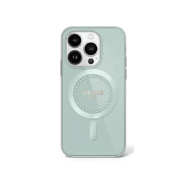 Guess Guhmp16Lpftdten Iphone 16 Pro 6.3 Zielony/Green Hardcase Iml Rhinestones Magsafe