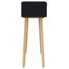 vidaXL Konsolentisch Schwarz 80x30x75cm Massivholz Kiefer Natur-Rattan