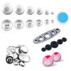M-Modern-120Pcs Button Covers, Cover Button Kit With 6 Sizes, DIY Fabric Covered Buttons With 2 Installation Tools For DIY Lover