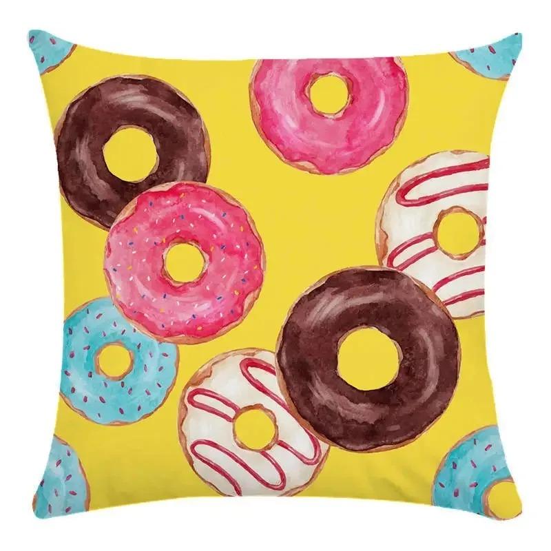 Donut Decorative Pillowcase Car Ornaments Office Living Room Sofa Home Pillowcase