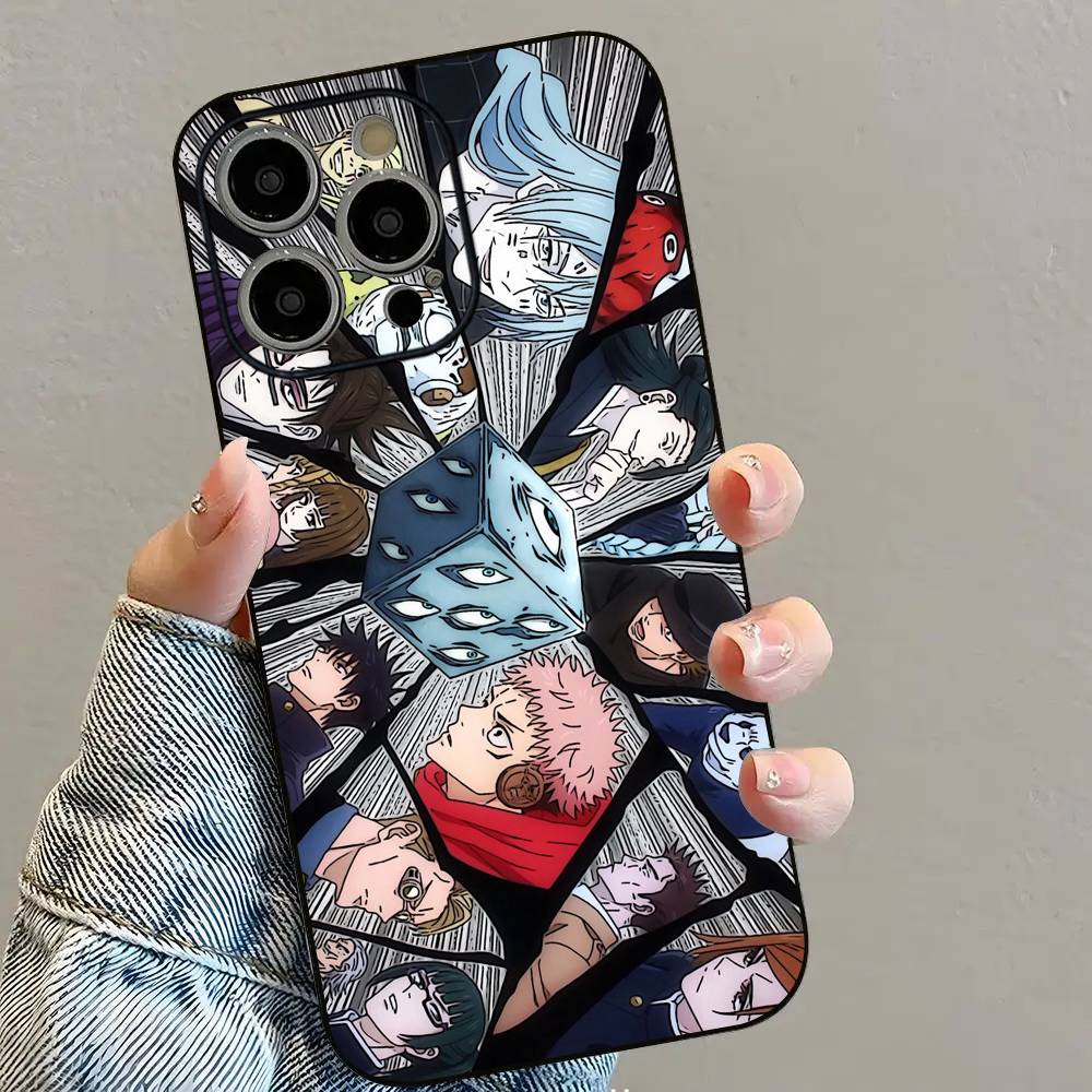 J-Jujutsu K-Kaisen Anime Phone Case For iPhone 16 15 14 13 12 11 PRO MAX PLUS Mini TPU Soft to Skin-friendly case