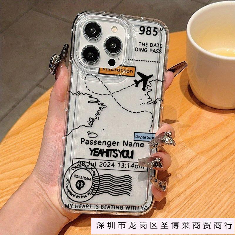 Line Route Applicable To Apple 16promax Mobile Phone Case iPhone13/14/15 Transparent 11 Airbag 15plus