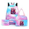 3Pcs/set Cartoon Demon Hunters Printed Backpack with Lunch Bag Pencil Case for Teenager Girl Boy Large Capacity Waterproof Bookbag Gift Mochila