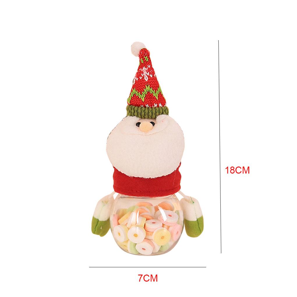Christmas Candy Jar Sugar Box Xmas Gift Bag Santa Claus Transparent Candy Box