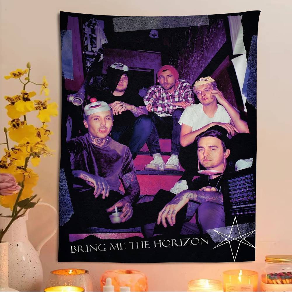 Bring Me The HHorizon Cartoon Tapestry Home Decoration Hippie Bohemian Decoration Divination Home Decor