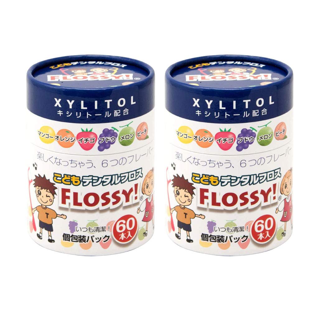 

Flossy Dental 60 with Kids Floss, strands, 2-pack, Xylitol.