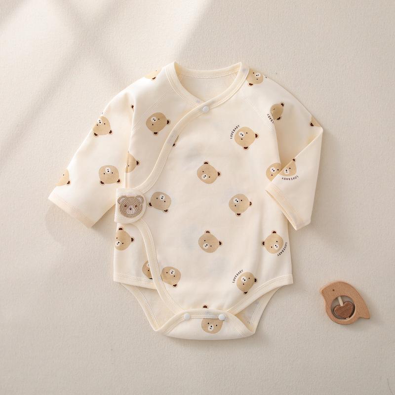 Spring-Summer Infant Pure Cotton Bodysuit: Tagless Newborn Romper for Crawling.