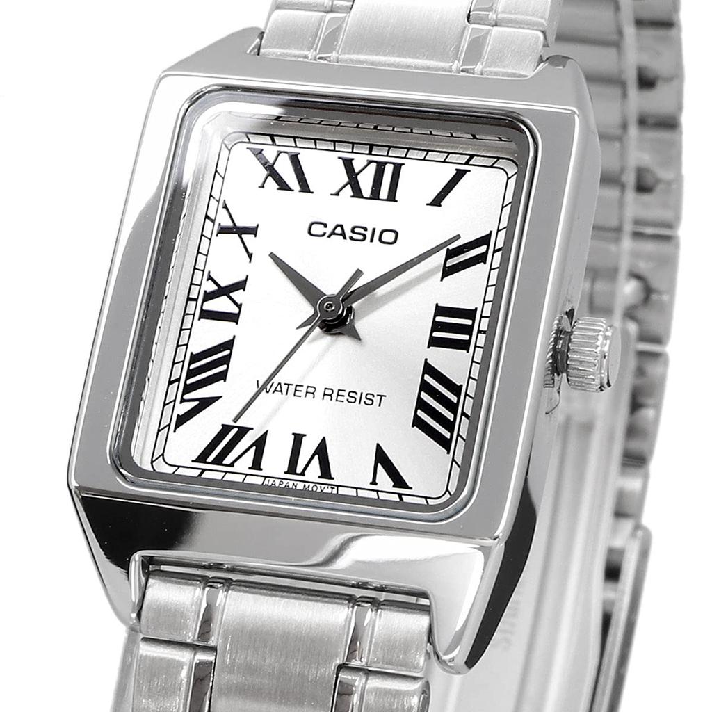 CASIO Casio Standard Cheap Casio Quartz Watch with Brass and Stainless Steel Women's Case, Silver, LTP-V007D-7B [Used]