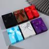 Scatola Regalo Piazze Qixi con Coperchio e Nastro a Fiocco per Conservare Gioielli