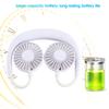 Portable Mini Neckband Fan Double Desktop USB Rechargeable 3‑Speed Lazy Neck Hanging Style