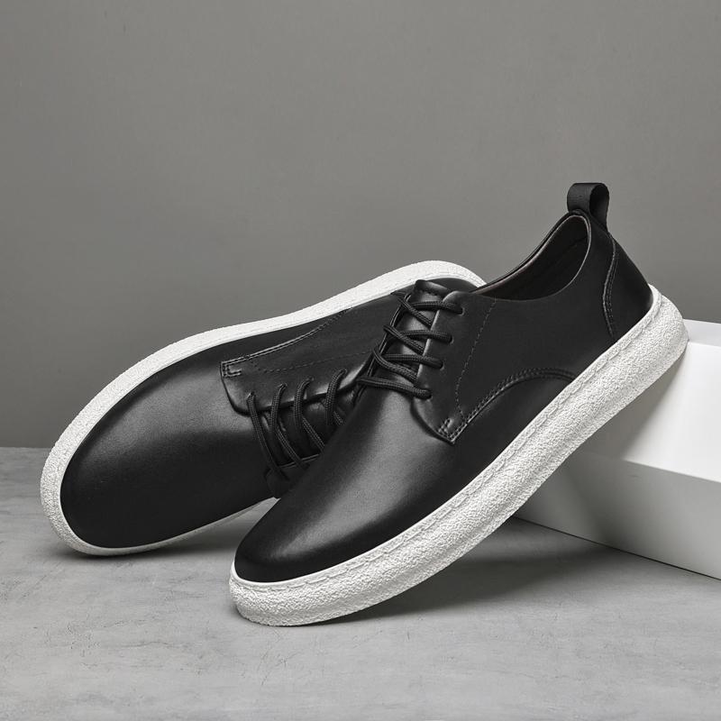 Fashion Leather Men Shoes lace up fashion Sneakers Trend Casual Shoe Italian Breathable Leisure Male Sneakers Footwear Men Shoes