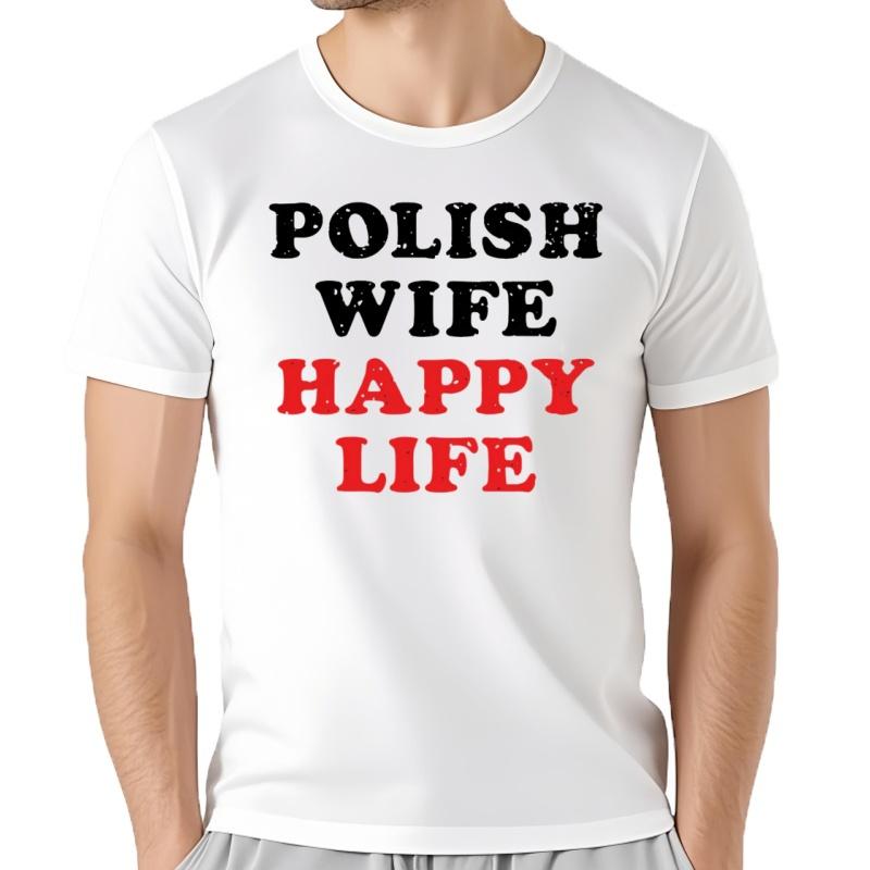 Camiseta Estampada Polska Para Hombre Y Mujer Camisa Informal De Moda Holgada De Gran TamañO 100 AlgodóN Vida Fe
