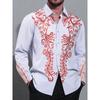 Men's Shirts, Button Down Shirts, Casual Shirts, Spring and Summer, Printed Long Sleeves Tops Fashion Comfortable Men Clothing