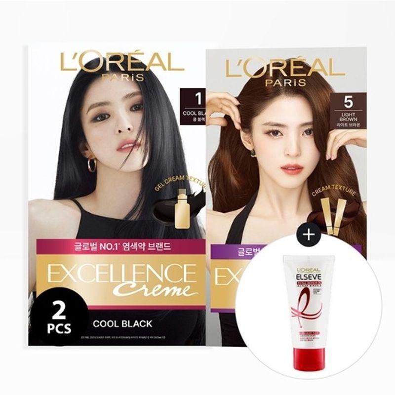 LOREAL PARIS L Oréal Paris Excellence Cream/Duo Cream 2 TR5 Hair Pack 50ml Color 1 - Excellence Cream No. 4.15 x 2